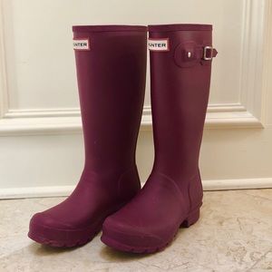 Girls "Bright Violet" Hunter Boots